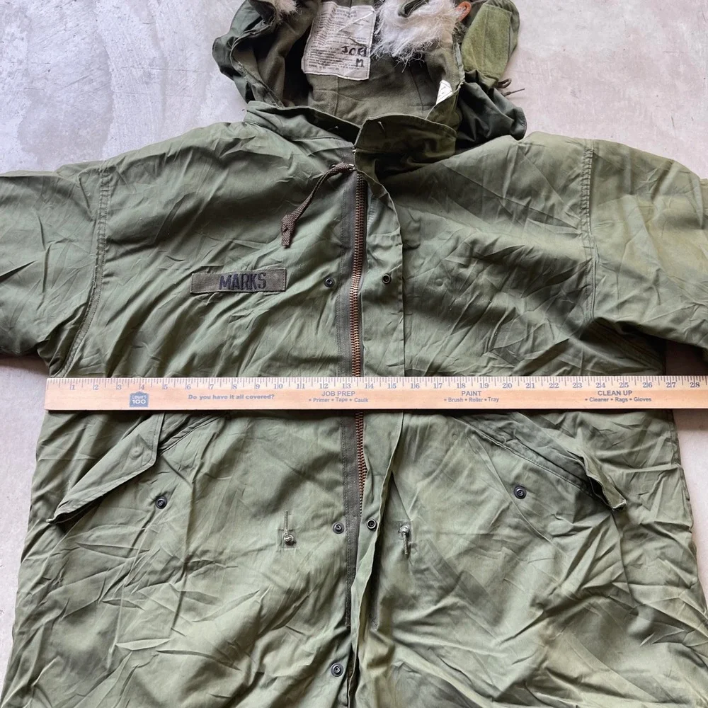 Vintage US Military M-65 Fishtail Parka With Liner & Hood Green Medium 1982